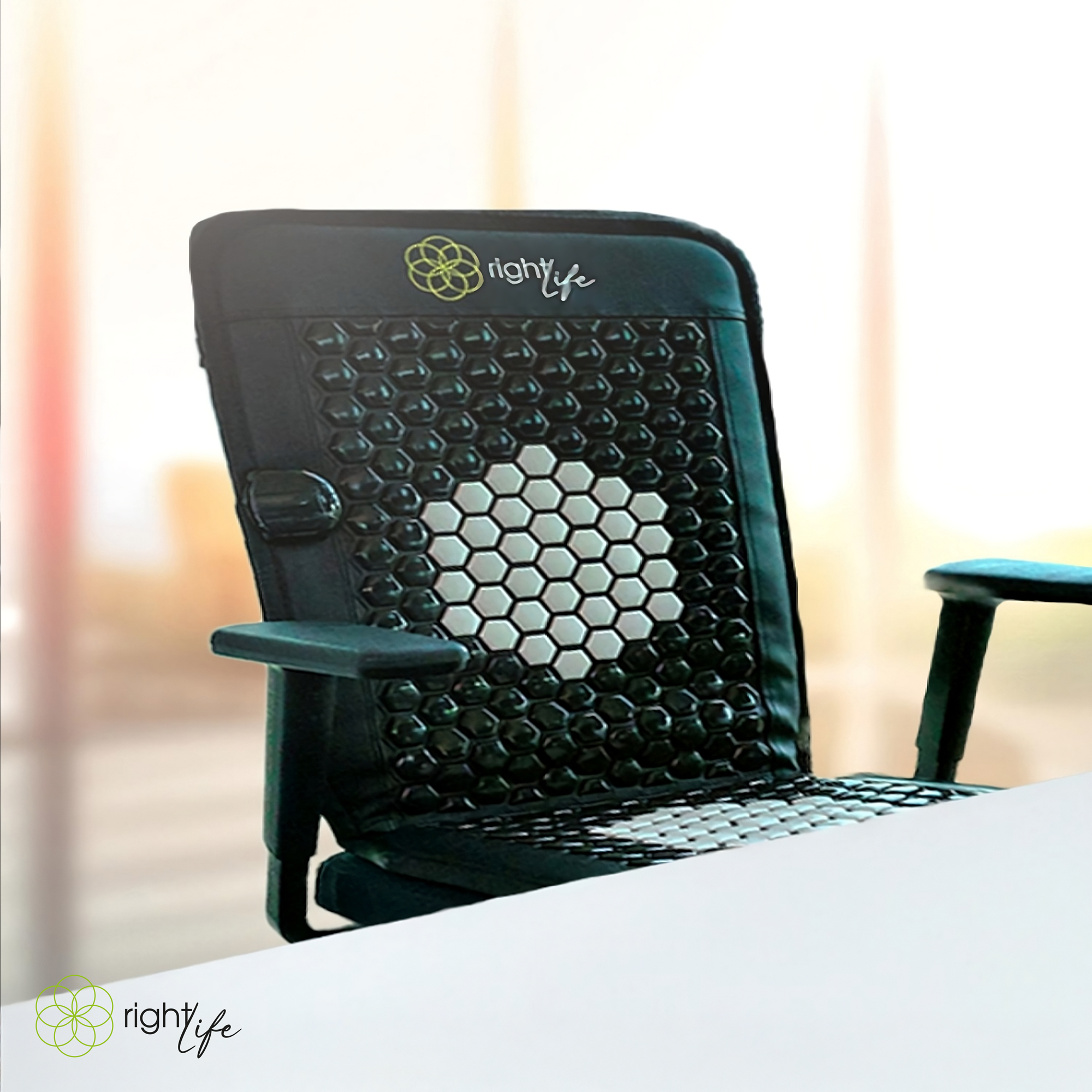 rightLife Chair Mat – Magnetfeldmatte mit Infrarot Tiefenwärme, PEMF (pulsierende Magnetfelder), Turmalin-Steinen und negativen Ionen